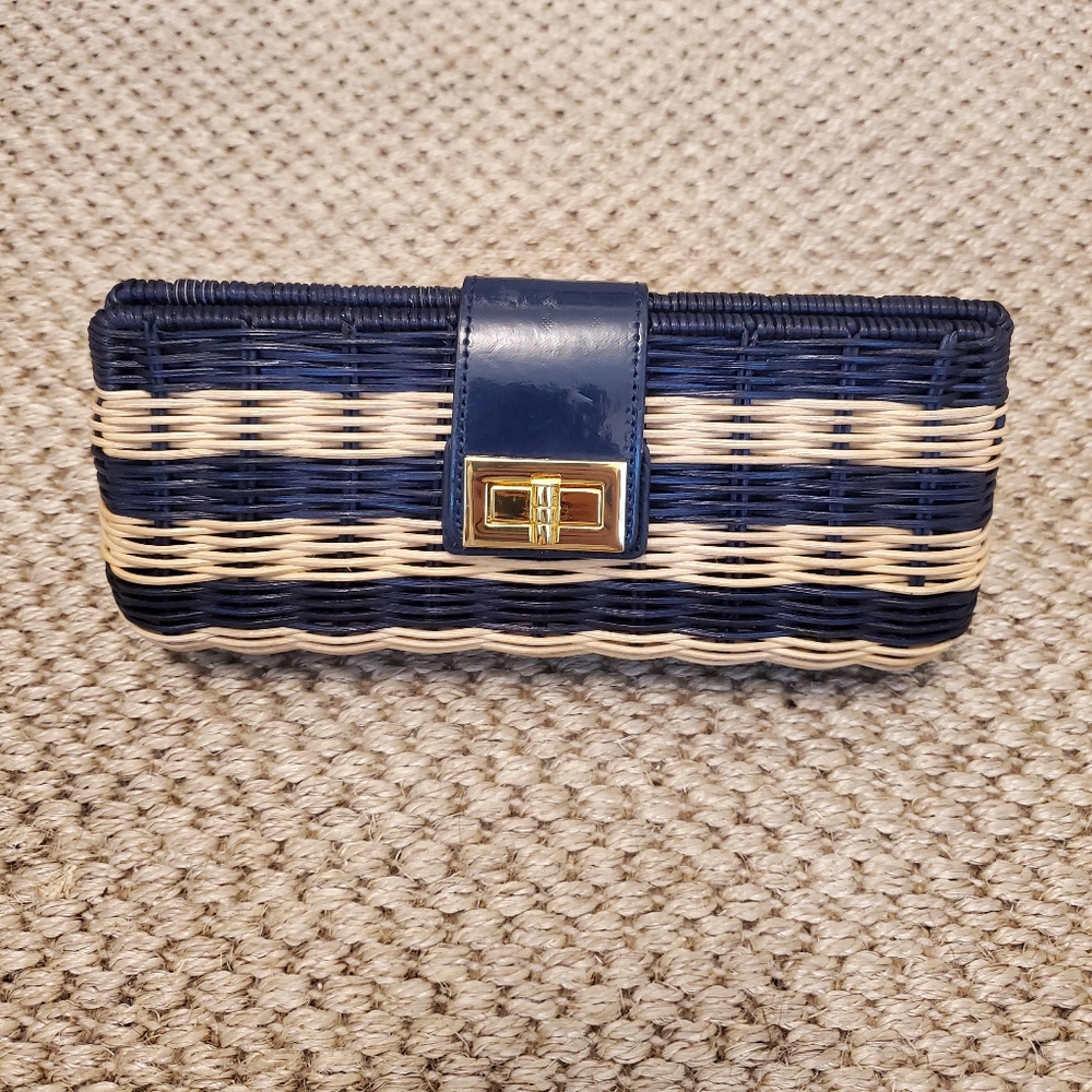 J. Crew Straw Clutch